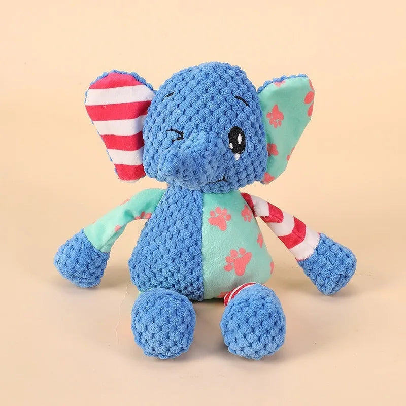 Squeaky Plush Dog Chew Toy Bite Resistant Interactive Puppy Toy