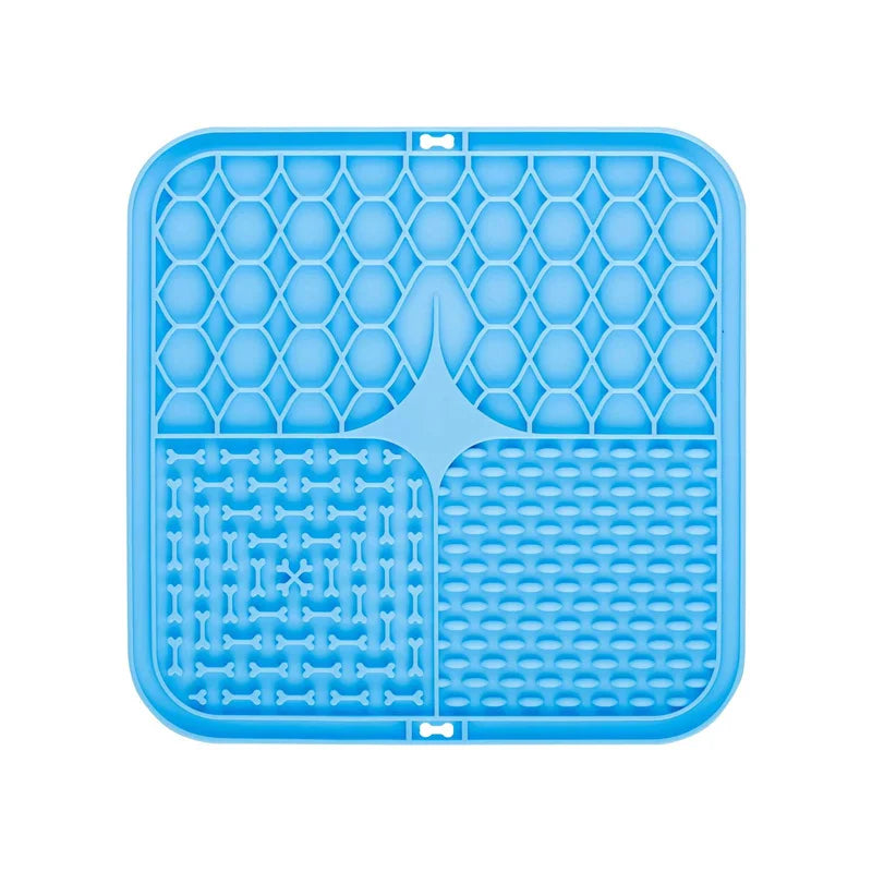 Silicone Dog Lick Mat Slow Feeder Bath Distraction Training Feeding Mat