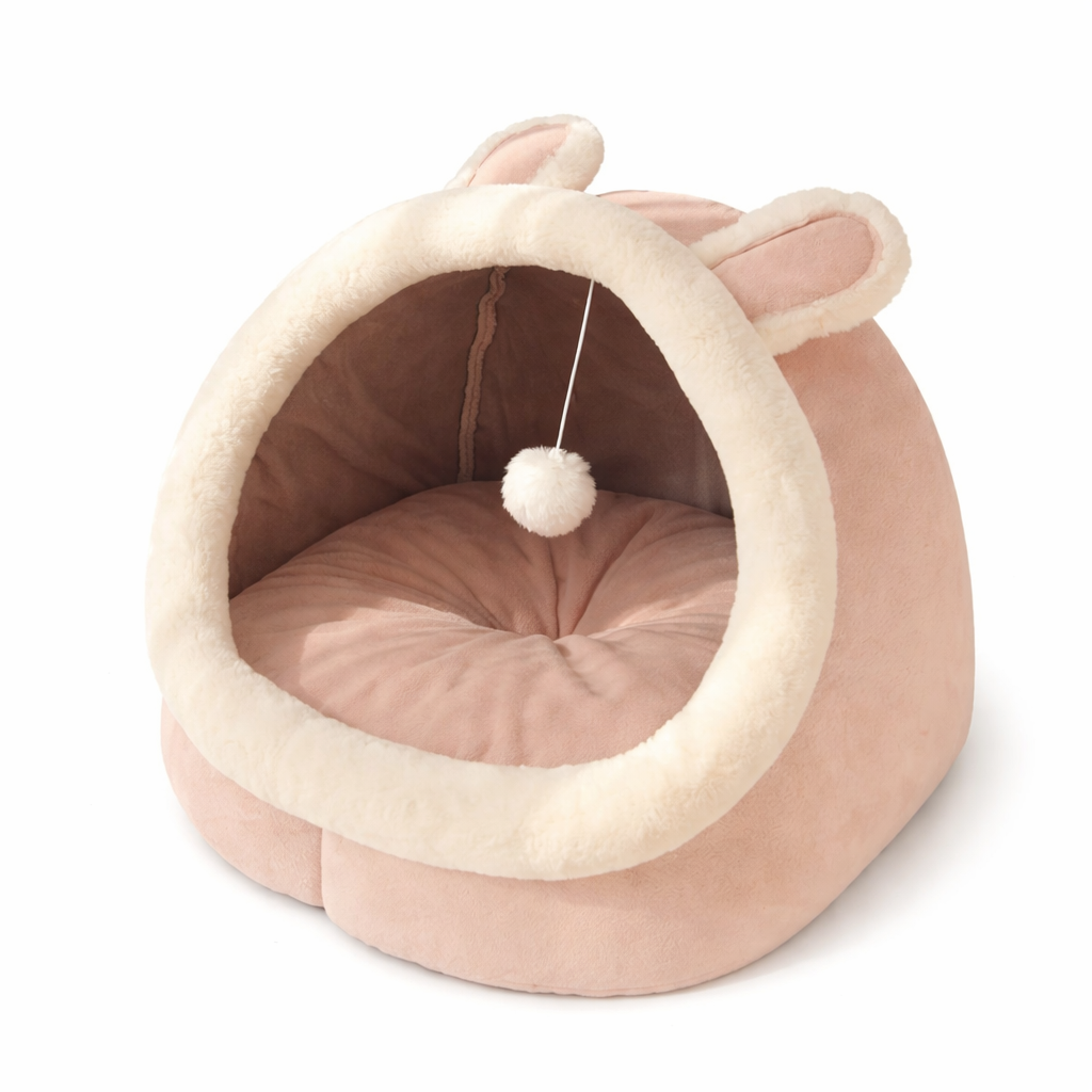 Foldable Cozy Cat Cave Bed Removable Washable Pet Sleeping House