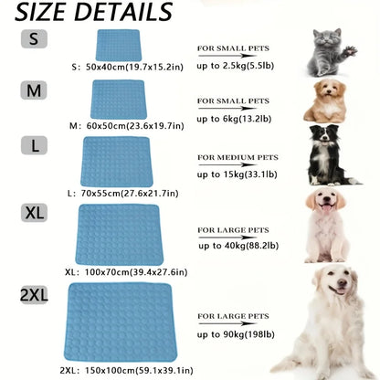 Dog Cooling Mat Summer Pet Cold Bed Large Durable Cooling Blanket