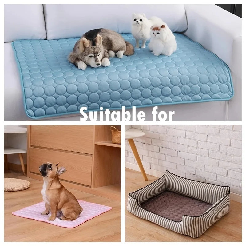 Dog Cooling Mat Summer Pet Cold Bed Large Durable Cooling Blanket