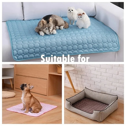 Dog Cooling Mat Summer Pet Cold Bed Large Durable Cooling Blanket