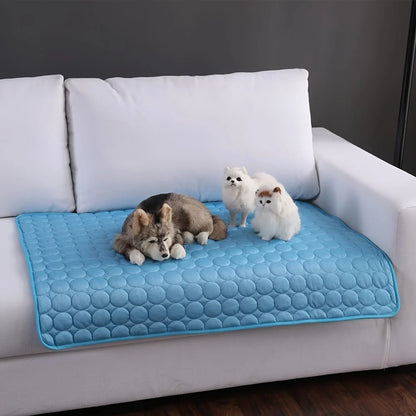 Dog Cooling Mat Summer Pet Cold Bed Large Durable Cooling Blanket