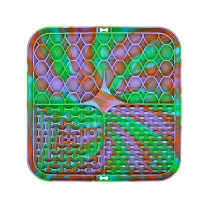 Silicone Dog Lick Mat Slow Feeder Bath Distraction Training Feeding Mat
