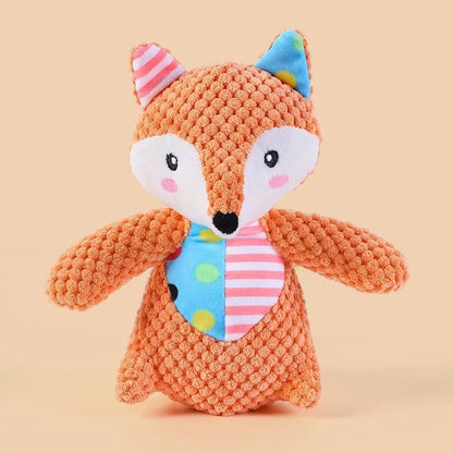 Squeaky Plush Dog Chew Toy Bite Resistant Interactive Puppy Toy