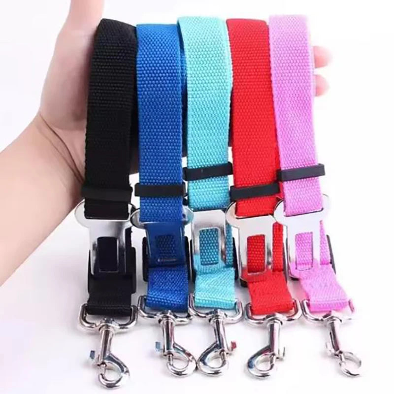 Dog Car Seat Belt Adjustable Safety Harness Travel Pet Leash Strap