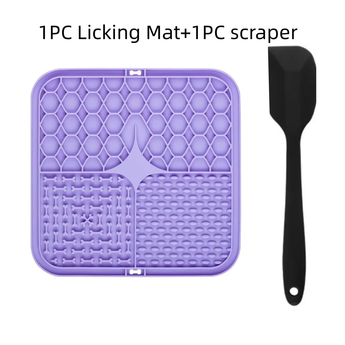 Silicone Dog Lick Mat Slow Feeder Bath Distraction Training Feeding Mat