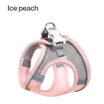 Reflective Pet Harness Vest Adjustable Breathable Dog Cat Leash Set