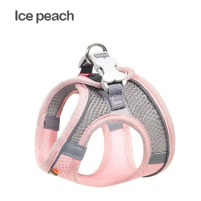 Reflective Pet Harness Vest Adjustable Breathable Dog Cat Leash Set