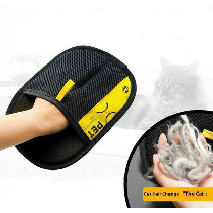 Pet Hair Remover Glove Reusable Grooming Glove with Lint Roller Brush