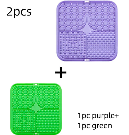 Silicone Dog Lick Mat Slow Feeder Bath Distraction Training Feeding Mat