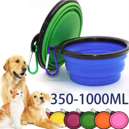 Collapsible Silicone Pet Food Bowl Portable Travel Dog Cat Water Bowl