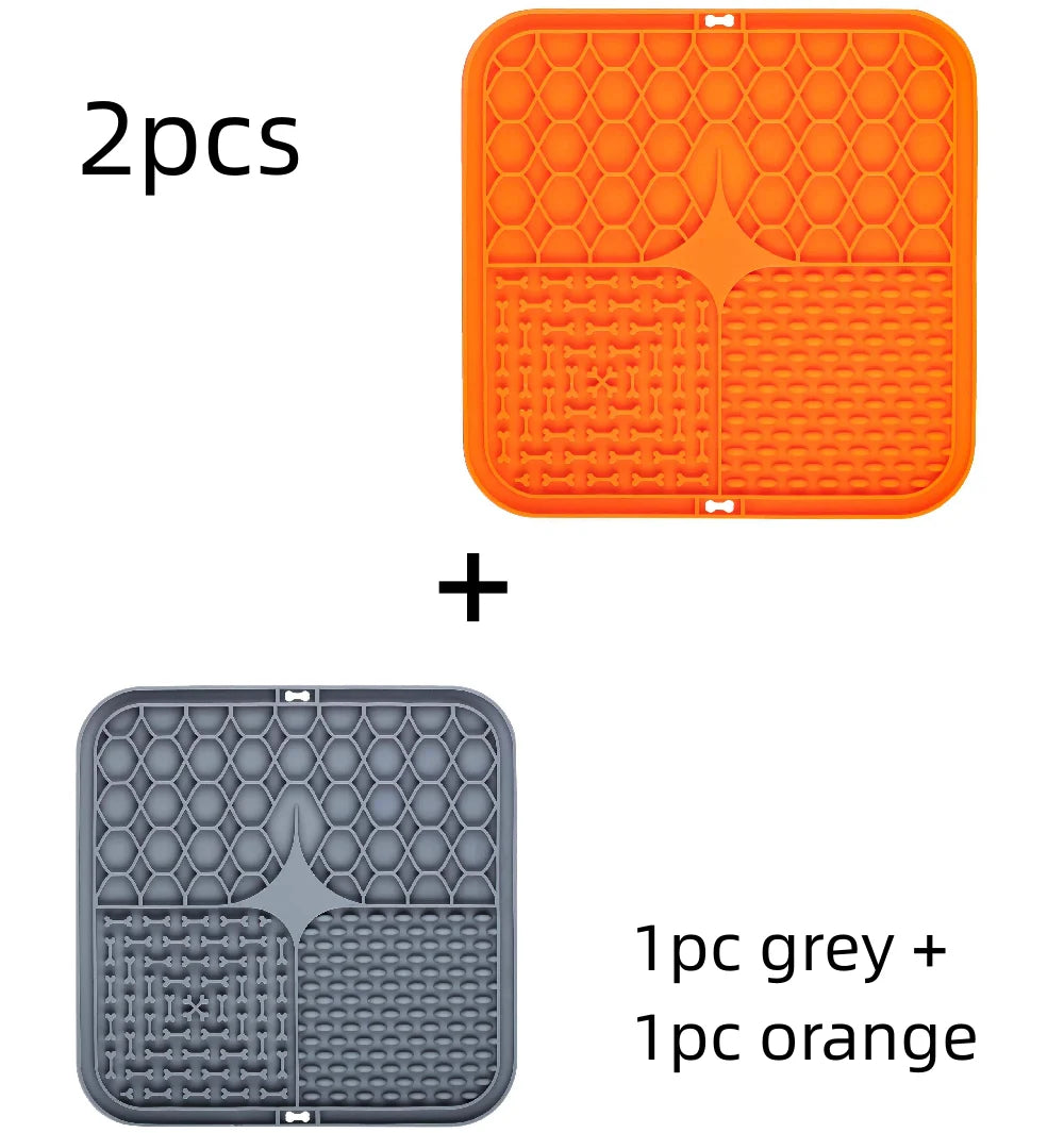 Silicone Dog Lick Mat Slow Feeder Bath Distraction Training Feeding Mat
