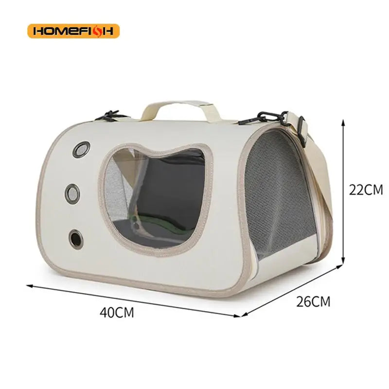 Portable Pet Carrier Bag Foldable Breathable Dog Cat Shoulder Bag