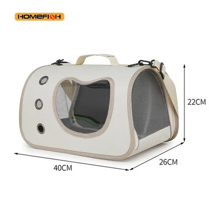 Portable Pet Carrier Bag Foldable Breathable Dog Cat Shoulder Bag