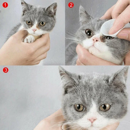 130pcs Pet Eye Wipes Tear Stain Remover Gentle Cleaning for Dogs Cats