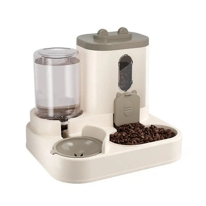 2-in-1 Cat Food and Water Dispenser Automatic Pet Feeding Bowl