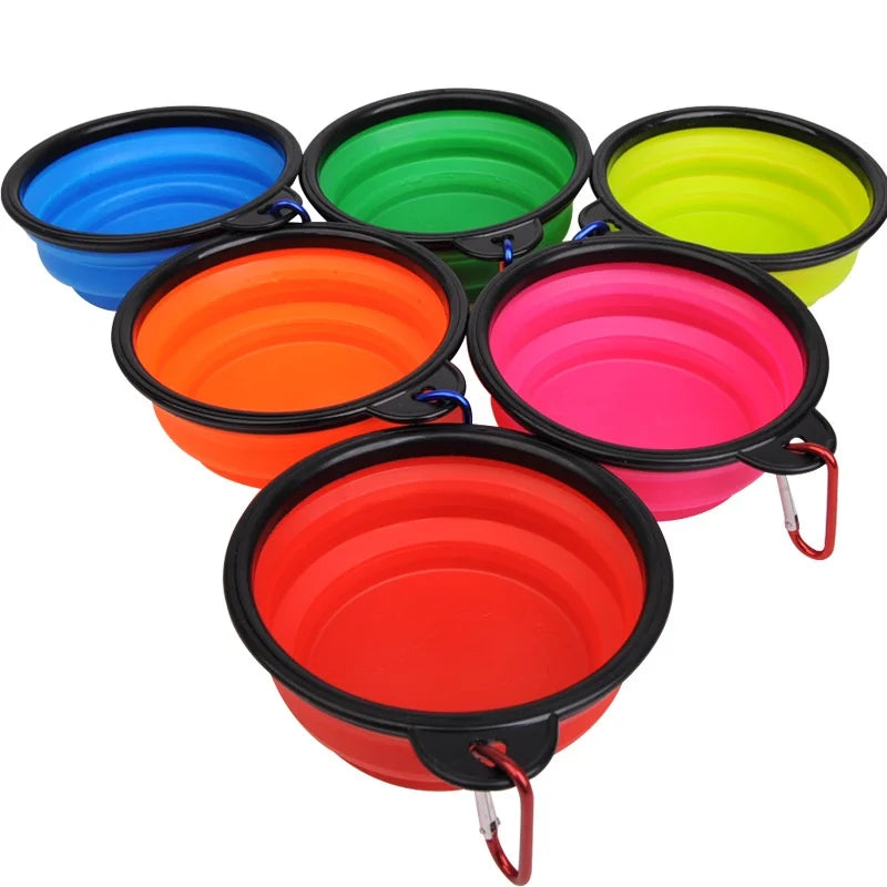 Collapsible Silicone Pet Food Bowl Portable Travel Dog Cat Water Bowl