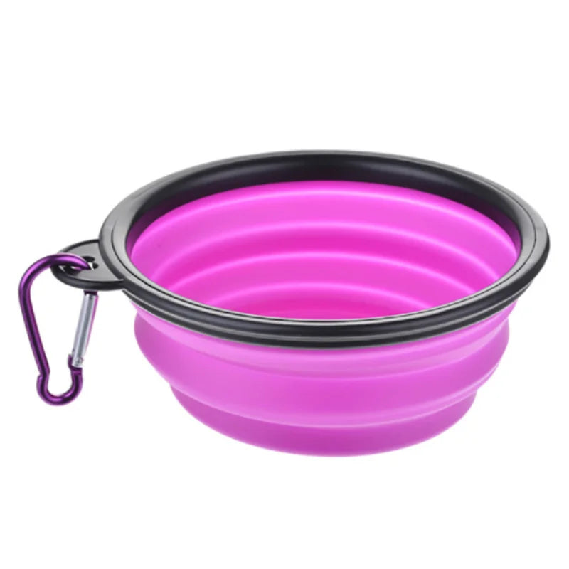 Collapsible Silicone Pet Food Bowl Portable Travel Dog Cat Water Bowl