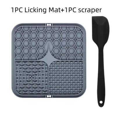 Silicone Dog Lick Mat Slow Feeder Bath Distraction Training Feeding Mat