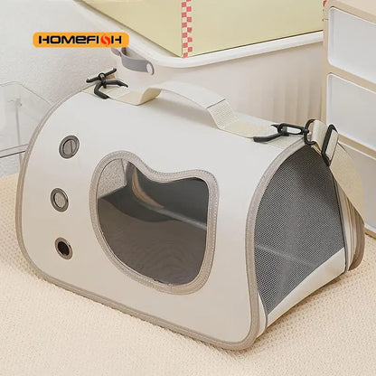 Portable Pet Carrier Bag Foldable Breathable Dog Cat Shoulder Bag
