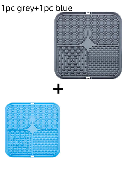 Silicone Dog Lick Mat Slow Feeder Bath Distraction Training Feeding Mat