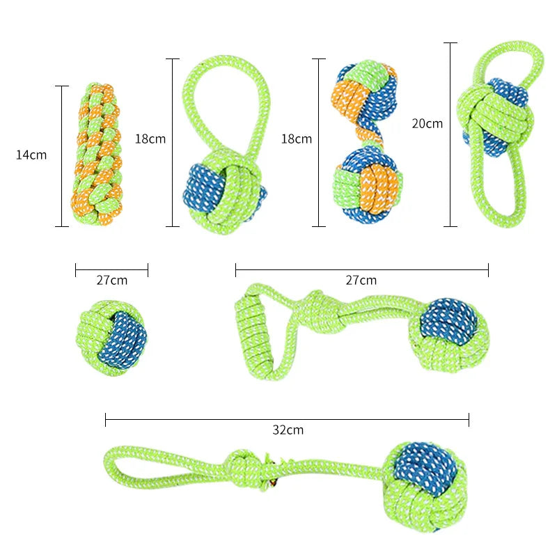 Durable Cotton Rope Dog Toy – Chew, Tug & Dental Cleaning Toy for Dogs