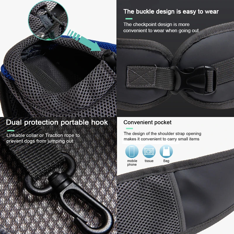 Pet Carrier Backpack Travel Sling Bag Mesh Dog Cat Shoulder Carrier