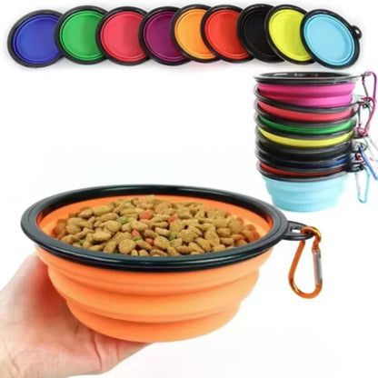Collapsible Silicone Pet Food Bowl Portable Travel Dog Cat Water Bowl