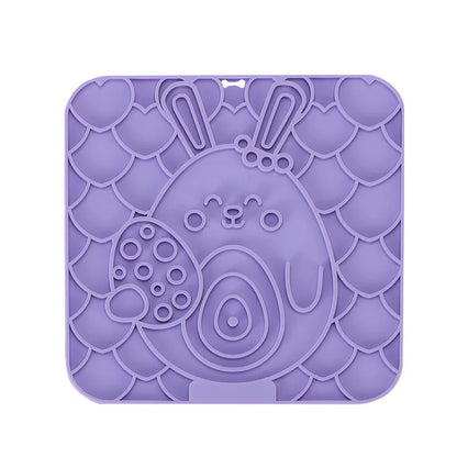 Silicone Dog Lick Mat Slow Feeder Bath Distraction Training Feeding Mat