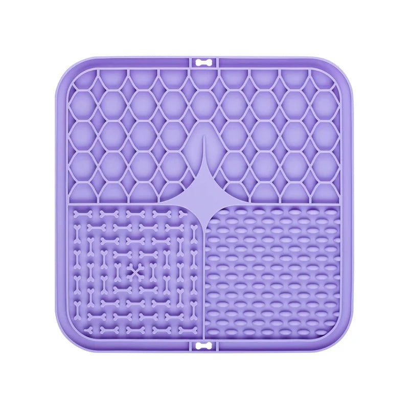 Silicone Dog Lick Mat Slow Feeder Bath Distraction Training Feeding Mat