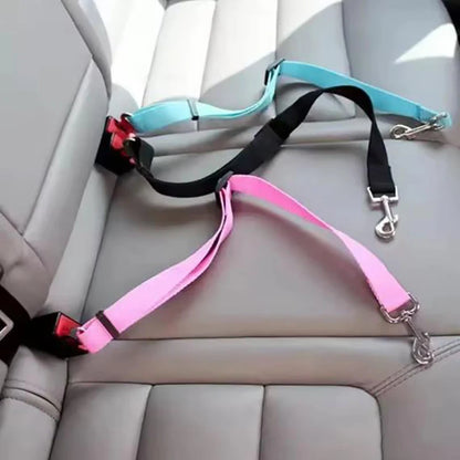Dog Car Seat Belt Adjustable Safety Harness Travel Pet Leash Strap