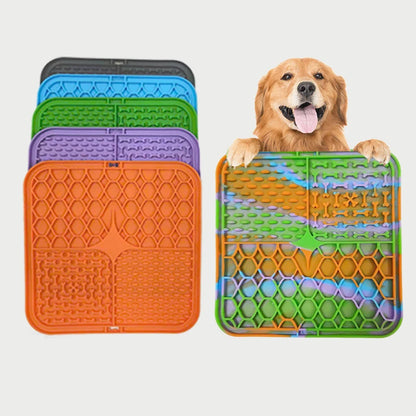 Silicone Dog Lick Mat Slow Feeder Bath Distraction Training Feeding Mat