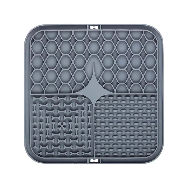 Silicone Dog Lick Mat Slow Feeder Bath Distraction Training Feeding Mat