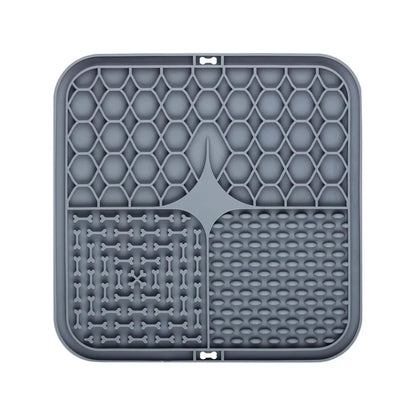 Silicone Dog Lick Mat Slow Feeder Bath Distraction Training Feeding Mat