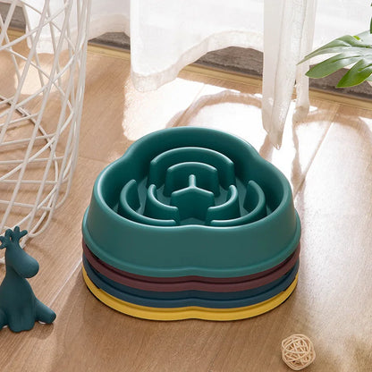 Slow Feeder Dog Bowl Anti Choking Non-Slip Anti Overturn Pet Bowl