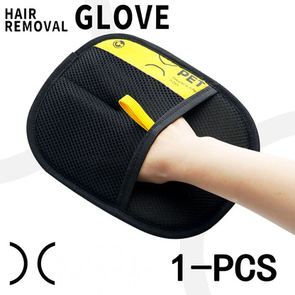 Pet Hair Remover Glove Reusable Grooming Glove with Lint Roller Brush