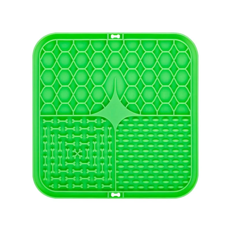 Silicone Dog Lick Mat Slow Feeder Bath Distraction Training Feeding Mat