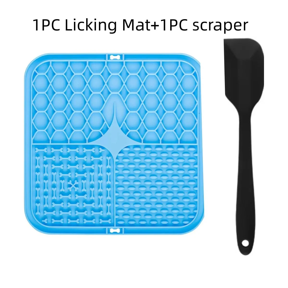 Silicone Dog Lick Mat Slow Feeder Bath Distraction Training Feeding Mat