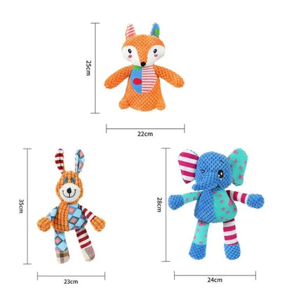 Squeaky Plush Dog Chew Toy Bite Resistant Interactive Puppy Toy
