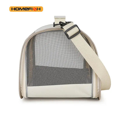 Portable Pet Carrier Bag Foldable Breathable Dog Cat Shoulder Bag