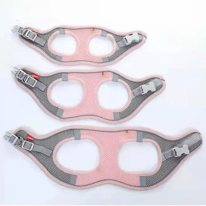 Reflective Pet Harness Vest Adjustable Breathable Dog Cat Leash Set