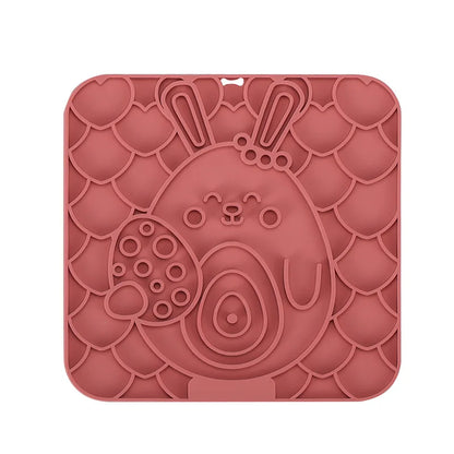 Silicone Dog Lick Mat Slow Feeder Bath Distraction Training Feeding Mat