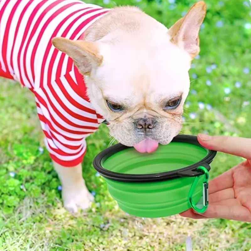Collapsible Silicone Pet Food Bowl Portable Travel Dog Cat Water Bowl
