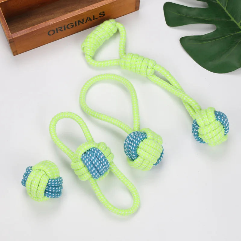 Durable Cotton Rope Dog Toy – Chew, Tug & Dental Cleaning Toy for Dogs