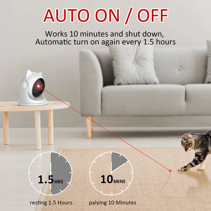 Automatic Cat Laser Toy Rechargeable Interactive Motion Activated Pet Toy