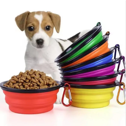 Collapsible Silicone Pet Food Bowl Portable Travel Dog Cat Water Bowl