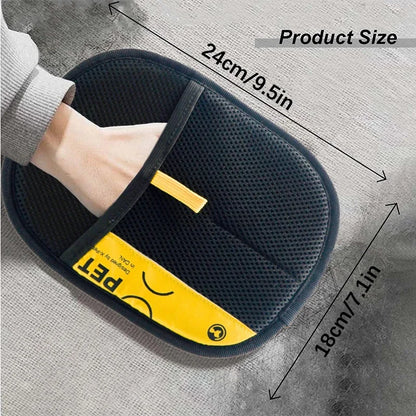 Pet Hair Remover Glove Reusable Grooming Glove with Lint Roller Brush