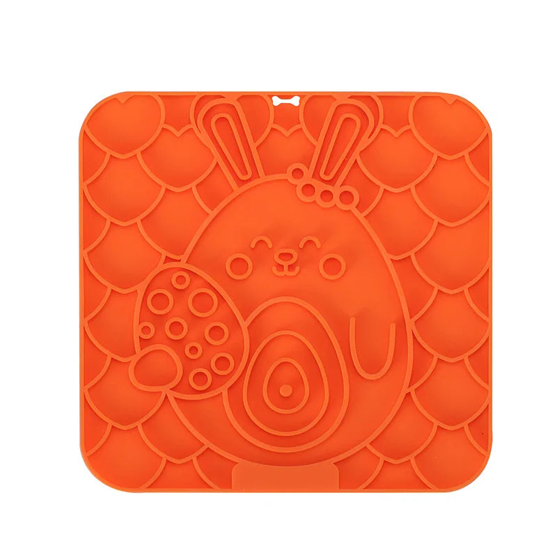 Silicone Dog Lick Mat Slow Feeder Bath Distraction Training Feeding Mat