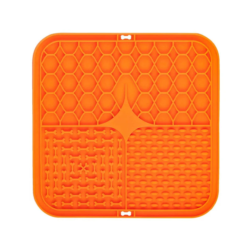 Silicone Dog Lick Mat Slow Feeder Bath Distraction Training Feeding Mat